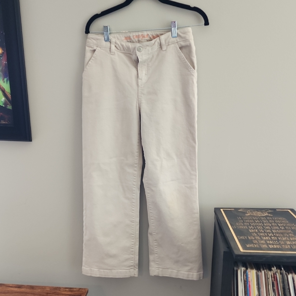 Cat & Jack Pale Beige Kids Button-Front Pants